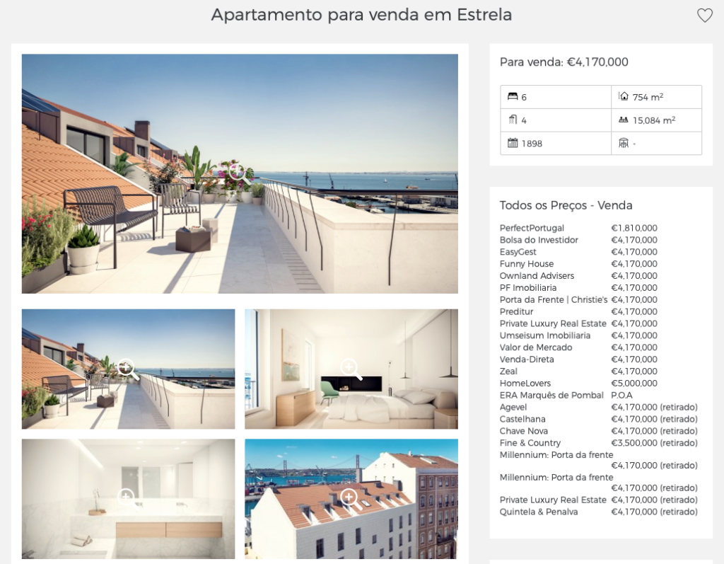 pesquisa angariar imóveis casafari metasearch portugal Lisboa porto