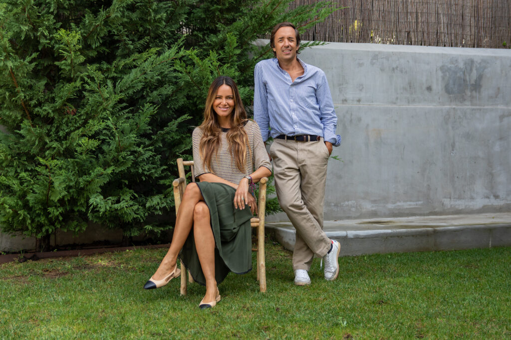 Miguel and Magda Tilli at the garden of their house