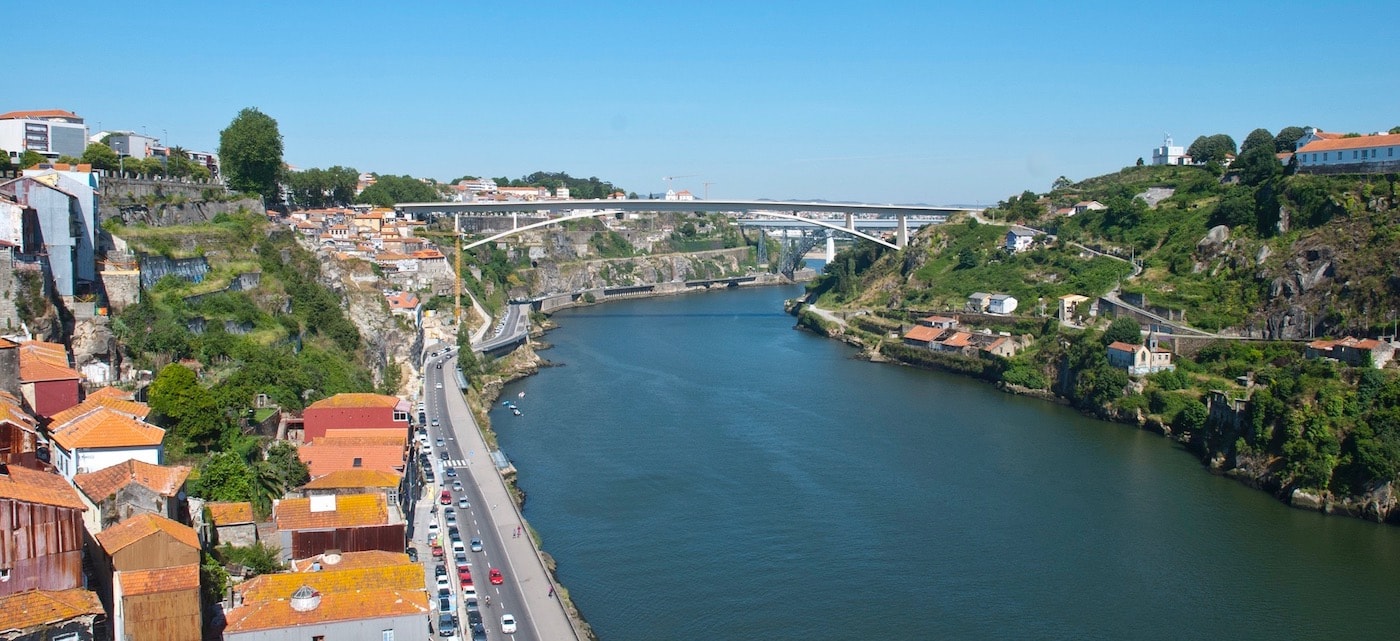 Ponte Luís I no Porto, Portugal
