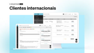 Páginas que mostram como conquistar investidores internacionais dentro do CASAFARI CRM