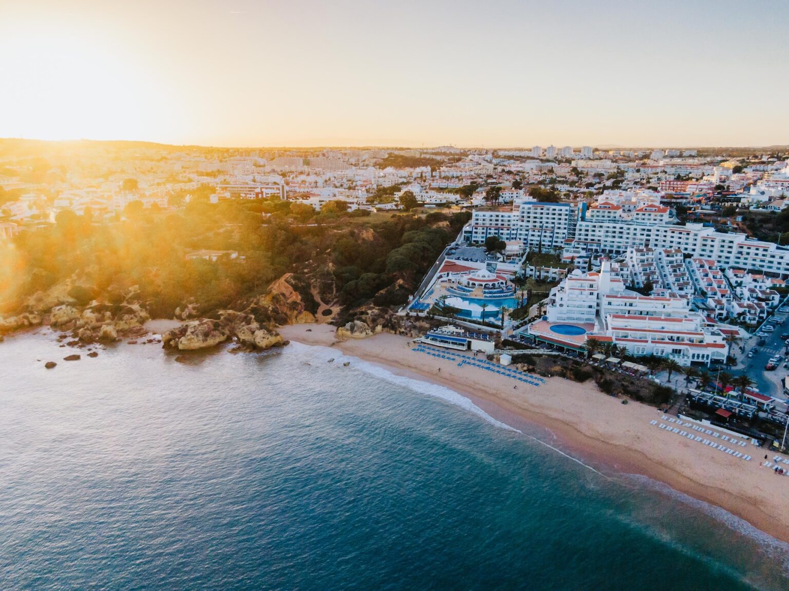 Houses near the ocean in Algarve, Portugal. Photo from Humphrey Muleba