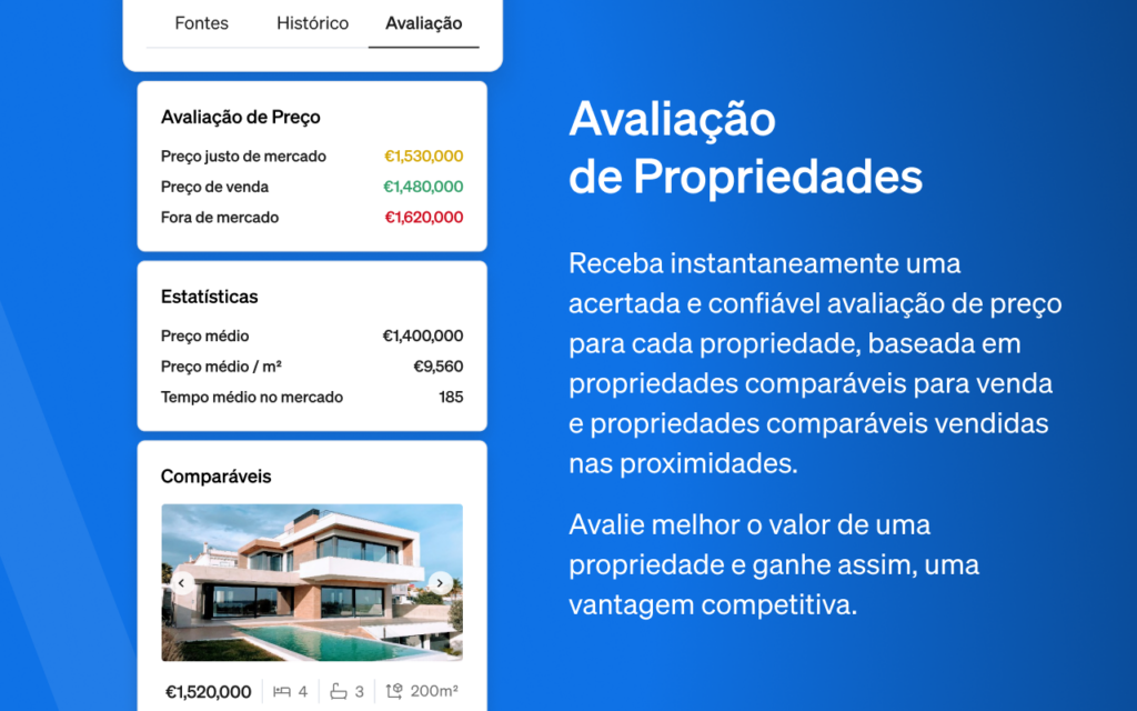 Avaliação de imóveis na extensão para Chrome da CASAFARI