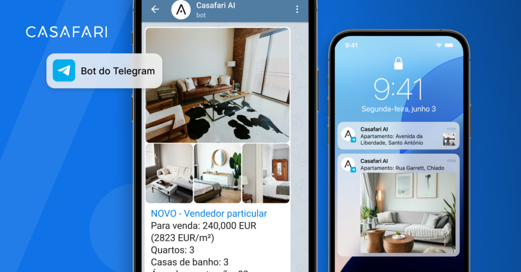 Como funciona o Telegram Bot da CASAFARI para profissionais do imobiliário