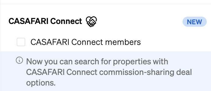 Finding shared deals to split commissions with other estate agents inside CASAFARI's Property Sourcing